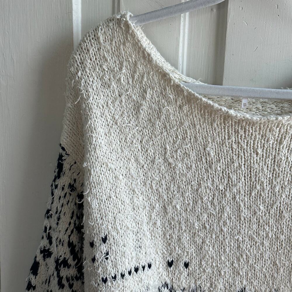 Free People Midnight Beach Pullover Sweater in Evening Ivory Combo - Picture 4 of 9